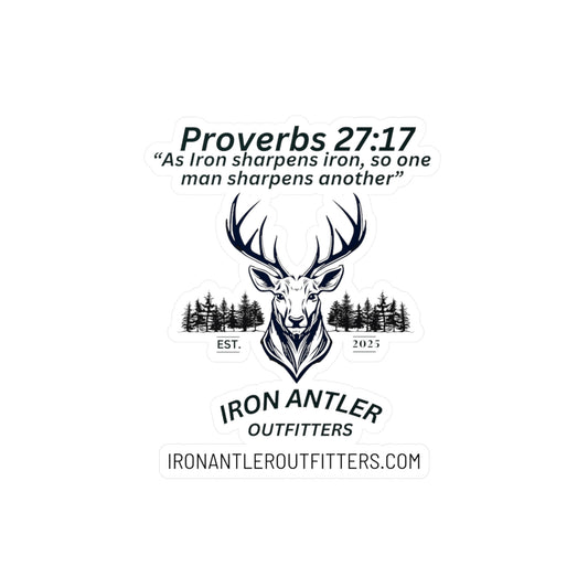 Copy of Decal Set - Bible Quote Iron Antler Outdoor Deer Hunter Kiss-Cut Vinyl Decals